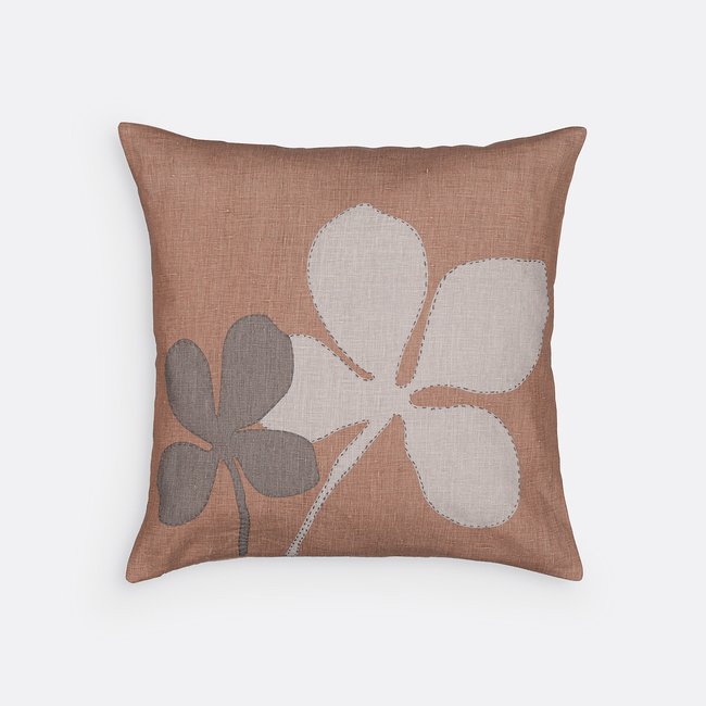 Federa per cuscino in lino 45x45 cm, Soham marrone LA REDOUTE INTERIEURS
