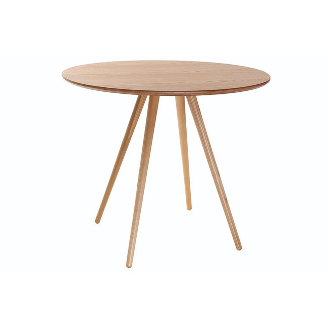 Table à manger design ronde fixe D90 ARTIK Couleur naturel <span itemprop=