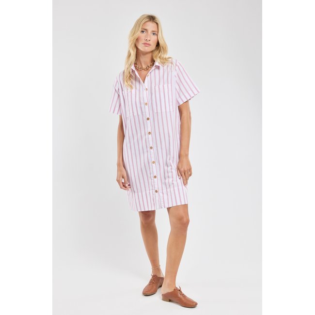 Robe chemise rayée en coton et lin - ARMOR-LUX
