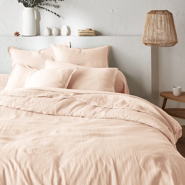 Linot Plain 100% Washed Linen Duvet Cover - LA REDOUTE INTERIEURS
