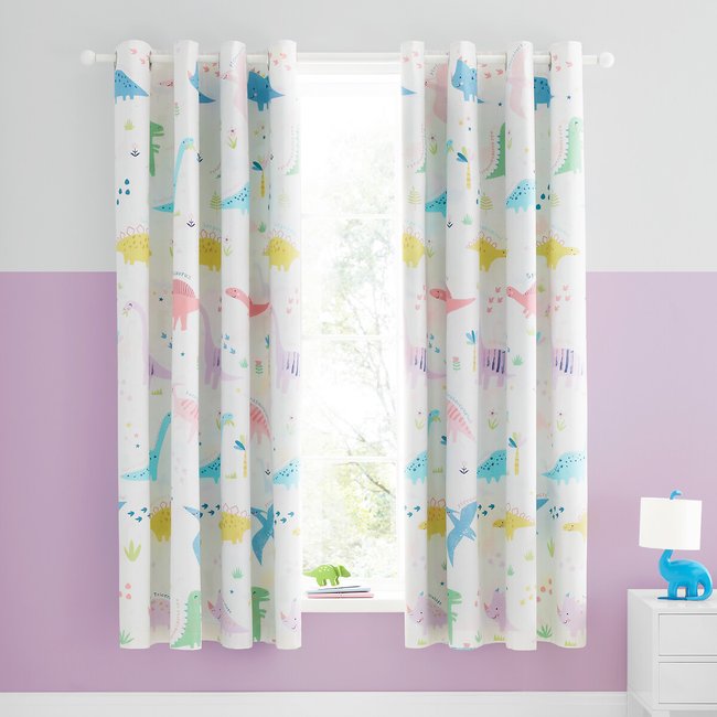 Dinosaur Print Curtains, natural, CATHERINE LANSFIELD