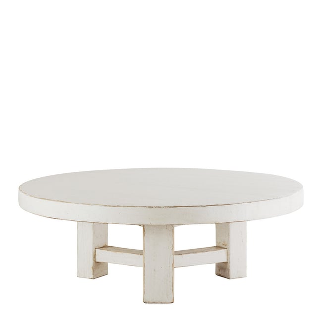 Table basse BAO orme recyclé Couleur blanc <span itemprop=