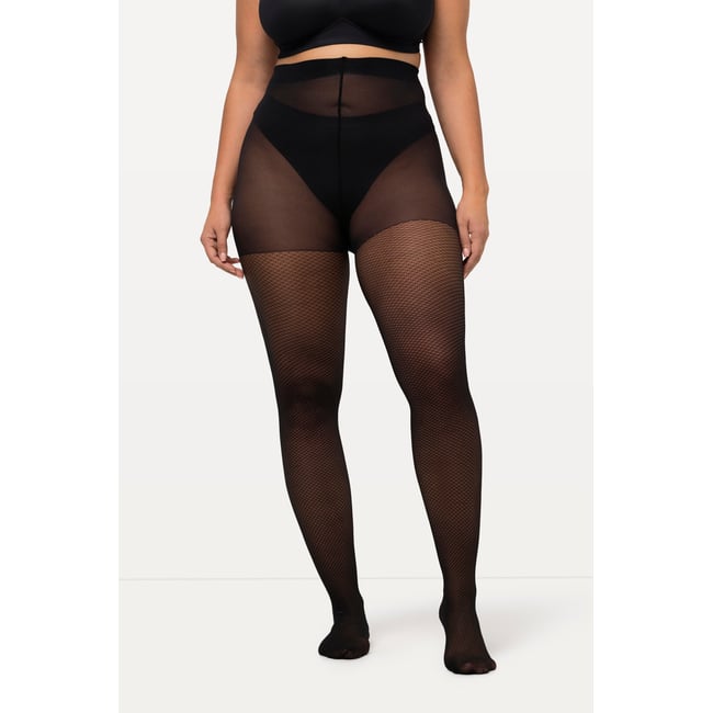 Collant au motif raffiné noir <span itemprop=