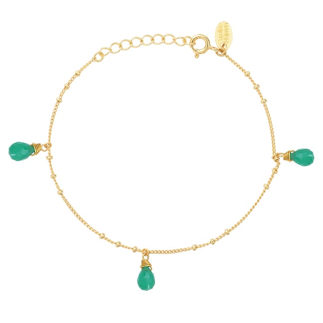 Bracelet danae quartz vert vert <span itemprop=