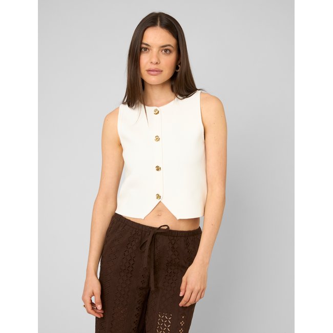 Top sans manches boutonné - BZB