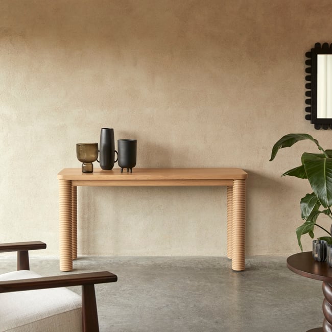 Console, LEANDRO Couleur naturel <span itemprop=