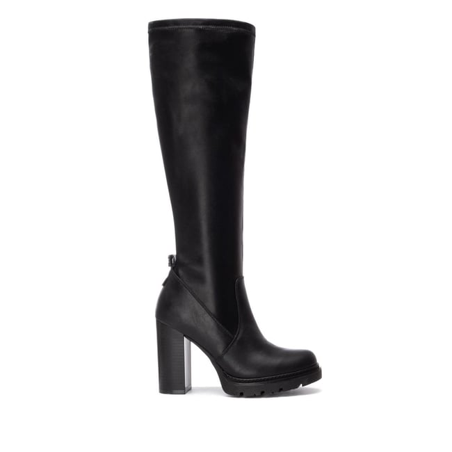 Botte Talon Décontractée Fermeture éclair noir <span itemprop=