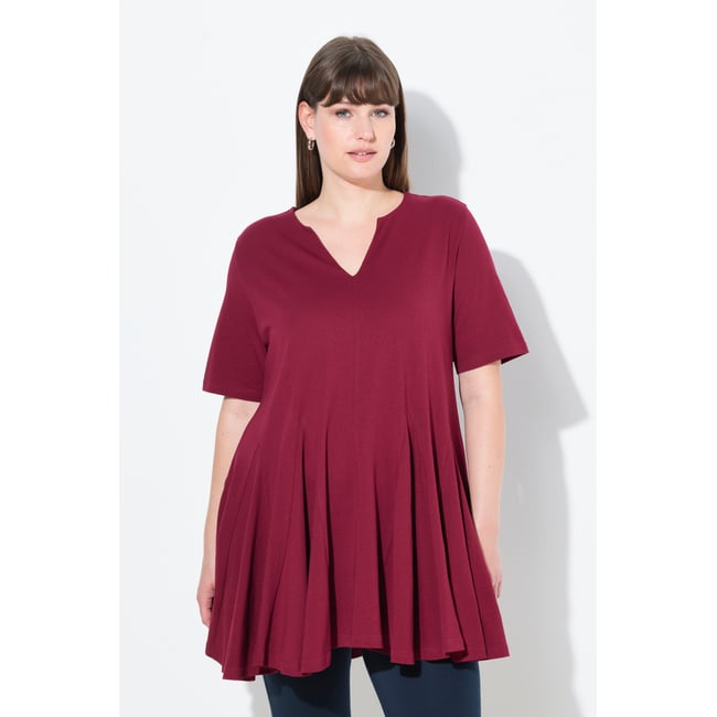 T-shirt en coton bio rouge cerise foncé <span itemprop=