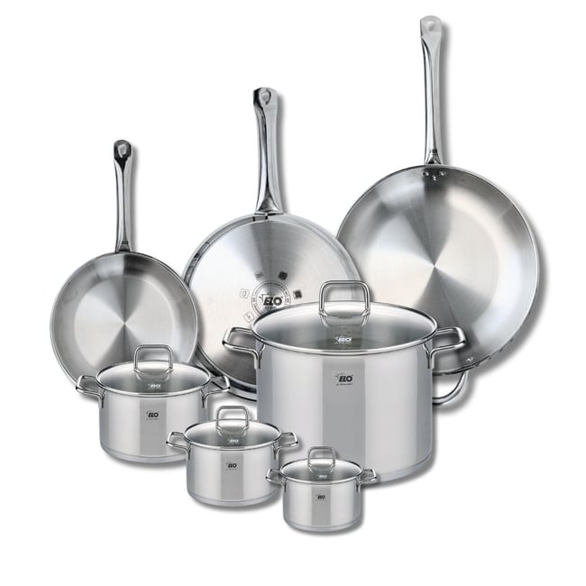 3 poêles 24/28/32cm + 4 faitouts 12/14/16/26cm PROFI CITRIN gris <span itemprop=