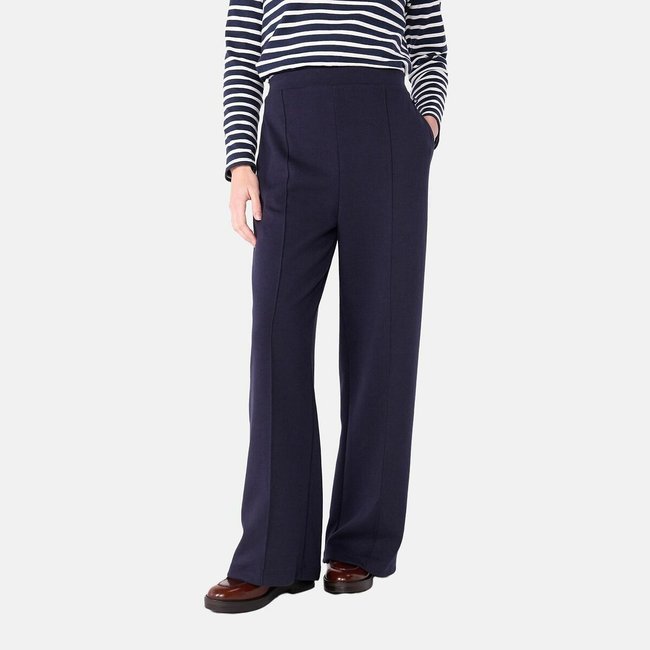 Pantalones de algodón para mujer azul marino <span itemprop=