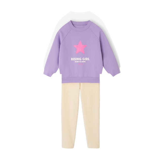 Ensemble pantalon écru <span itemprop=