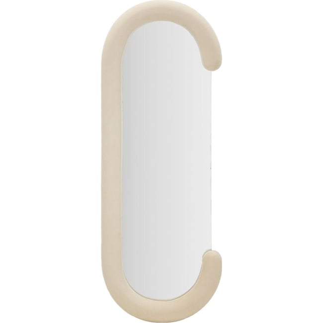Miroir mural cadre tissu silhouette courbe GLAM - RECOLLECTION