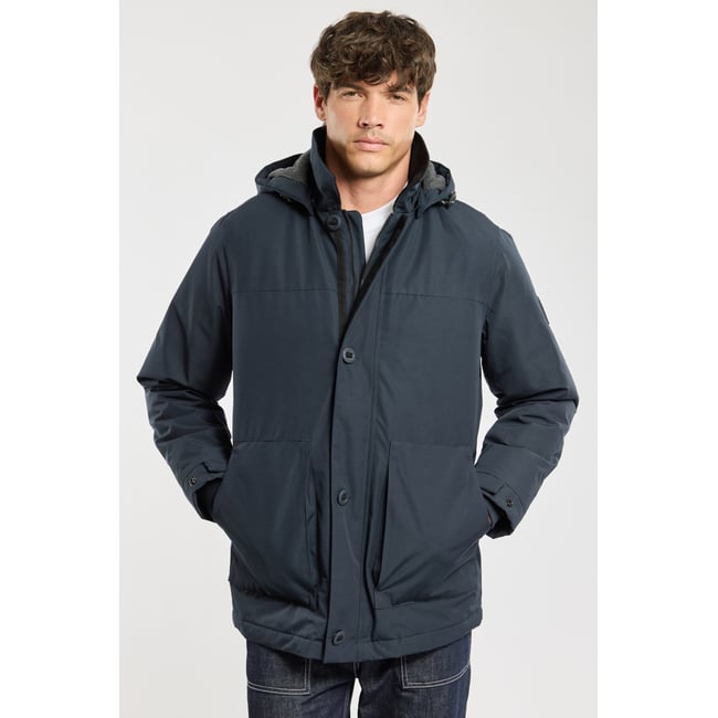 Parka courte en polyester recyclé HIGHWARM navy <span itemprop=