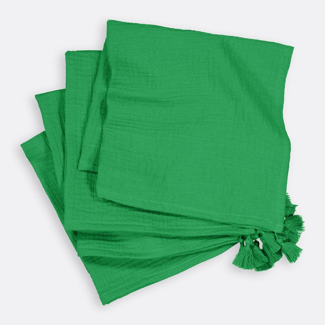 Lot de 4 serviettes de table gaze de coton, Kumla& - LA REDOUTE INTERIEURS
