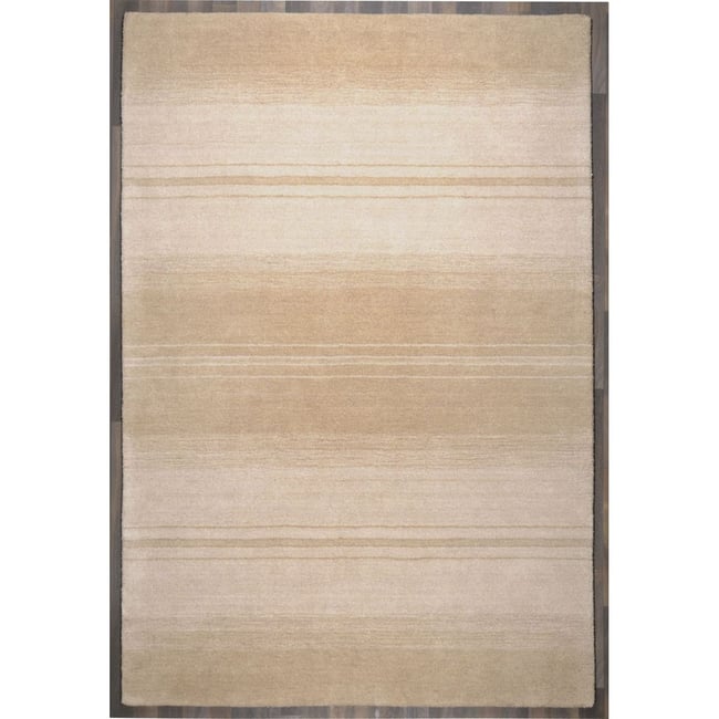 Tapis Tissé à La Main Theko Sona-Lux - 100% Laine Vierge, 160x230 Cm, Naturel, 2700 G/m²