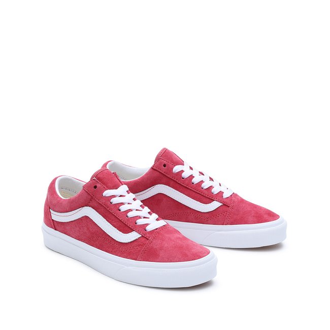 Red leather high top vans new arrivals