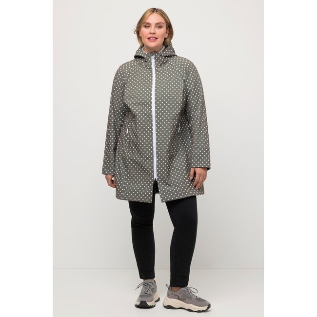 Veste softshell HYPRAR, imperméable, capuche vert loden <span itemprop=