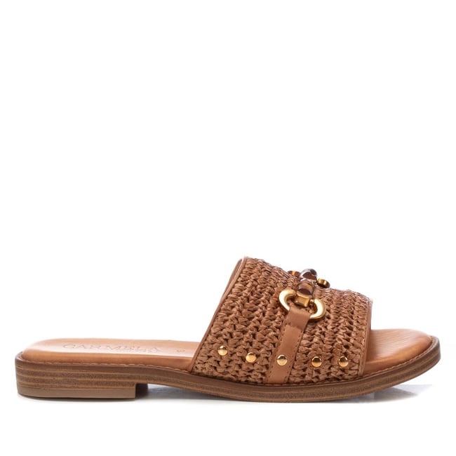 Sandale Plaine camel <span itemprop=