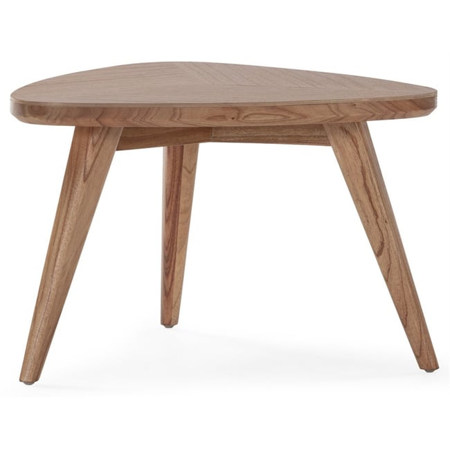Table basse triangulaire en bois de cèdre Couleur naturel voilé <span itemprop=