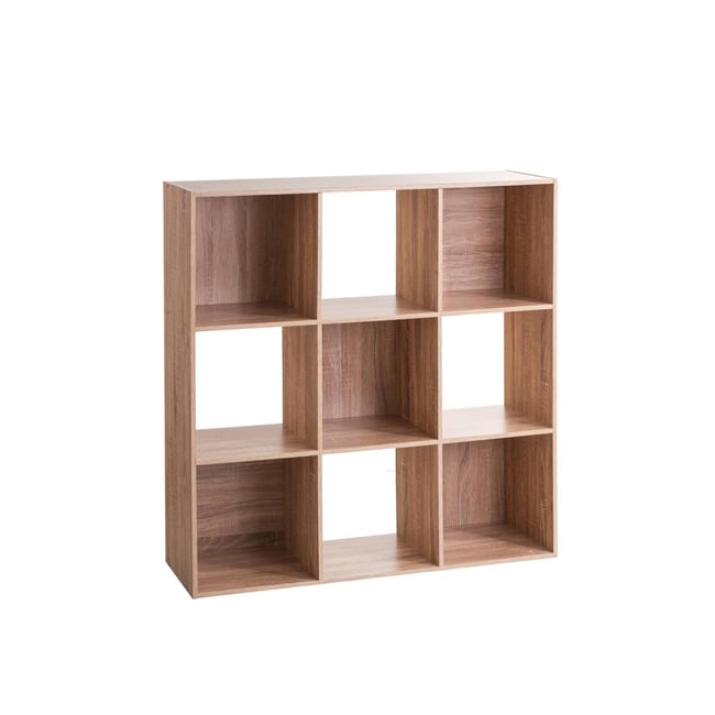 Étagère 9 cases effet bois MIX'N MODUL Couleur beige <span itemprop=