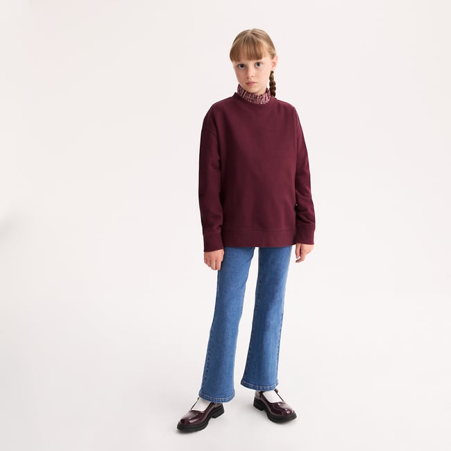 Свитшот из мольтона бордовый LA REDOUTE COLLECTIONS