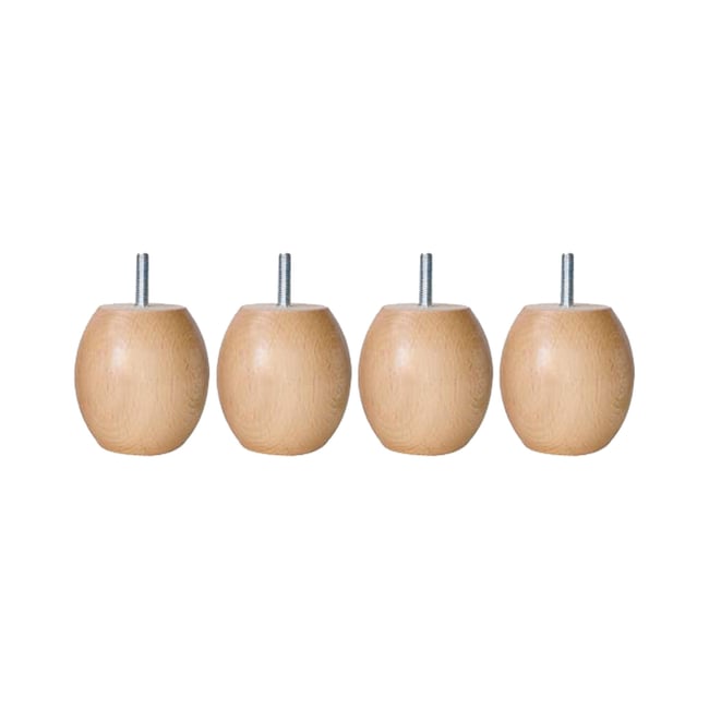 Pied boule bois (lot de 4) - SOMEO