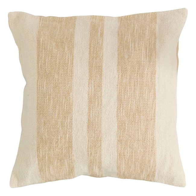 Coussin déhoussable en coton LAINI blanc <span itemprop=