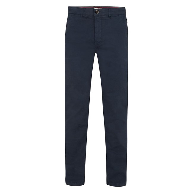 Pantalon chino droit bleu marine <span itemprop=