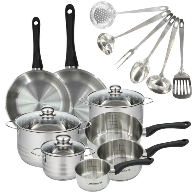 2 poêles 24/28, 3 faitouts 16/20/24, 3 casseroles 12/16/20 inox|noir <span itemprop=