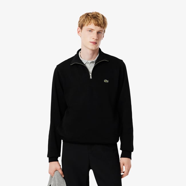 Sweatshirt zippé interlock col montant - LACOSTE