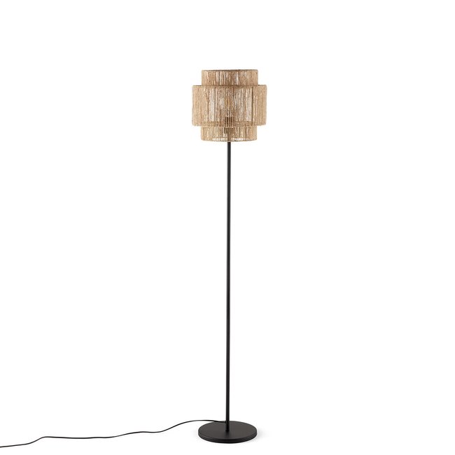 Stehlampe Yaku, Eisen und Hanf natur <span itemprop=