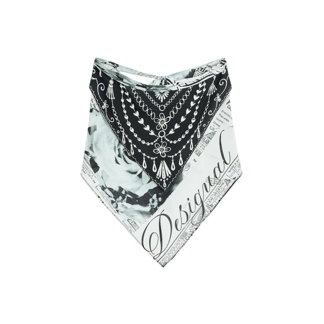Foulard triangulaire noir <span itemprop=