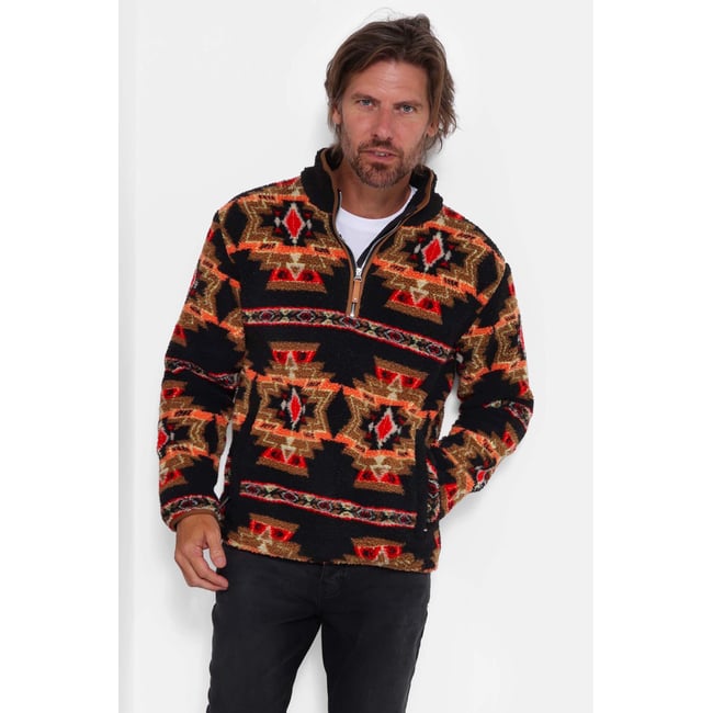 Sweat Col Cheminée Polaire Côté Sauvage multicolore <span itemprop=