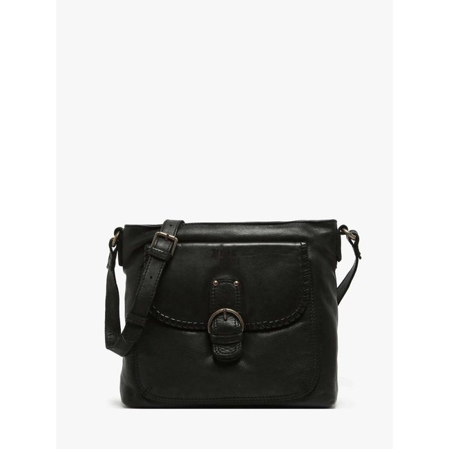 Sac bandoulière Utility cuir charcoal <span itemprop=