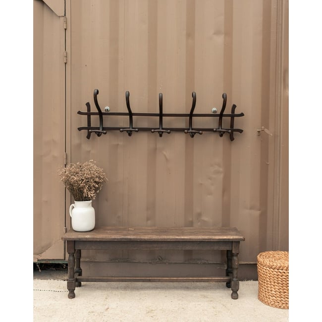 Banc en chêne Antoine N°538 - Bon état Couleur bois foncé <span itemprop=