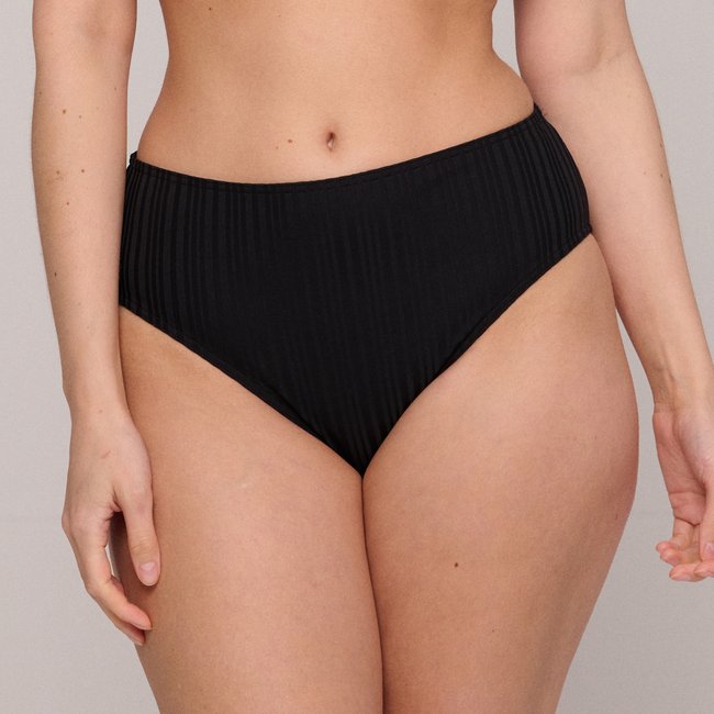 Bikini Slip taille haute KIRUNA noir - noir <span itemprop=