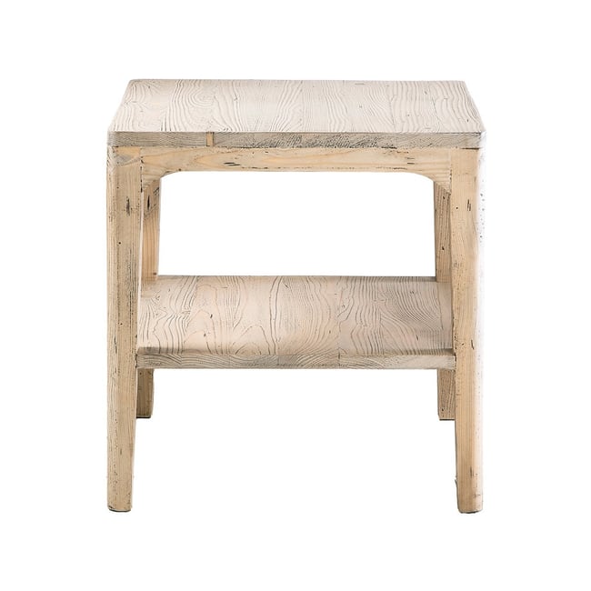 Bout de canapé en pin massif - HENRI Couleur bois foncé <span itemprop=