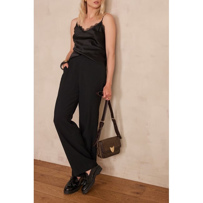 Pantalon fluide LEANA noir <span itemprop=