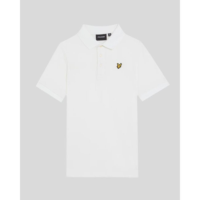 Polo en coton blanc <span itemprop=