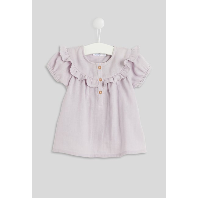 Blouse avec volants en gaze de coton BIO, Oeko-Tex glaieul <span itemprop=