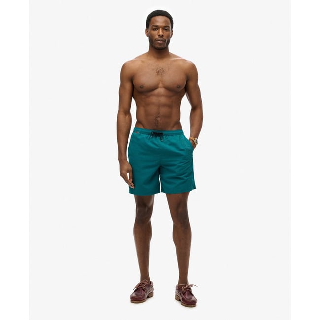 Short de bain haut de gamme brodé longueur 43 cm - SUPERDRY