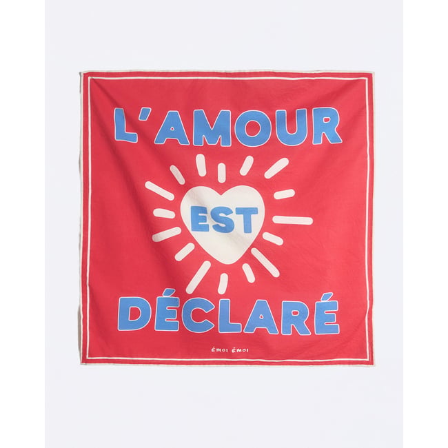 Bandana L'amour est déclaré rouge <span itemprop=
