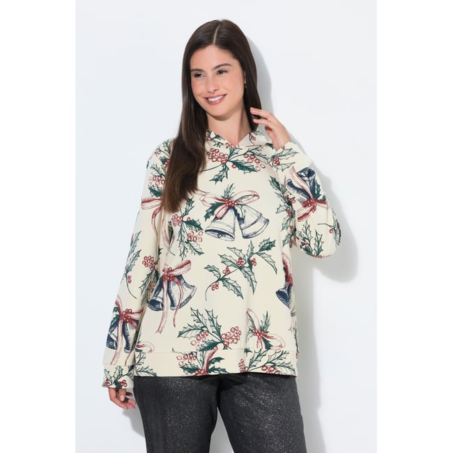 Sweat-shirt à capuche de Noël vanille <span itemprop=