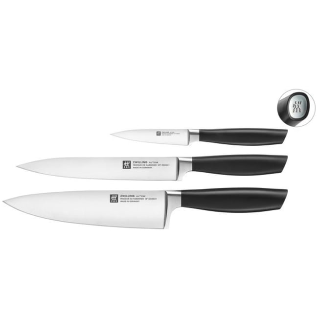 Set de couteaux 3-pcs, Argent noir <span itemprop=