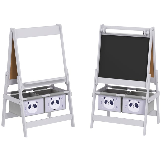 Chevalet pour enfants Bois Gris gris <span itemprop=