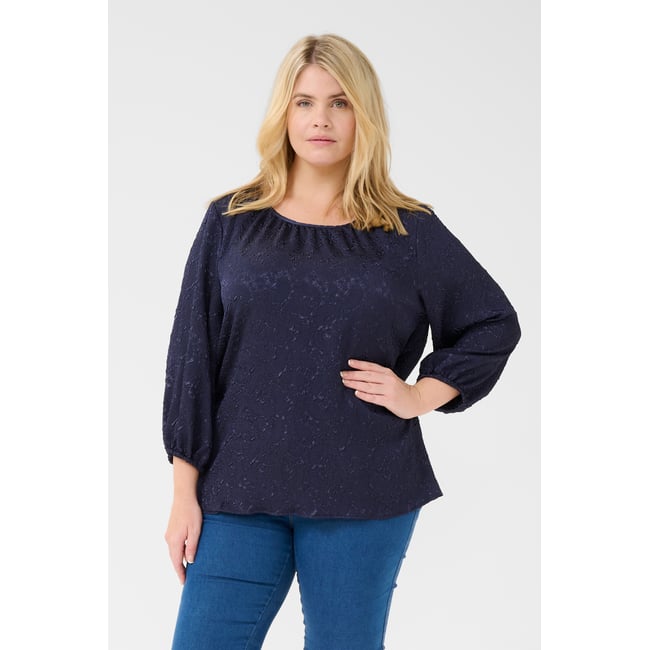 Blouse with long sleeve bleu midnight marine cc <span itemprop=