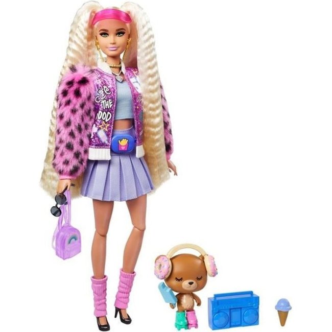 Barbie Extra - Poupée Tresses Blondes multicolore <span itemprop=