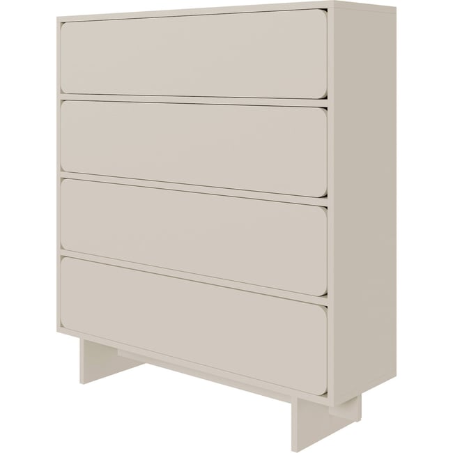 Commode 4 tiroirs collection WUWU Couleur gris beige <span itemprop=