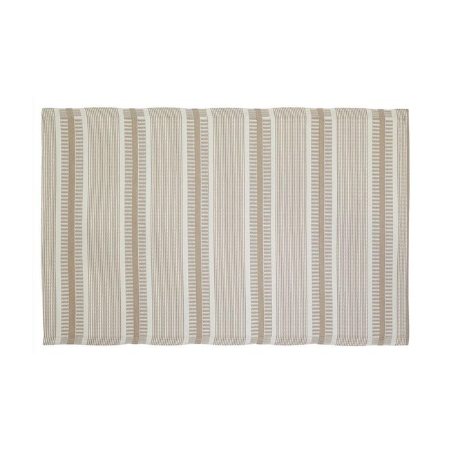 Tapis d'extérieur en polypropylène 120 x 180 cm Ethnique - Beige Couleur beige <span itemprop=