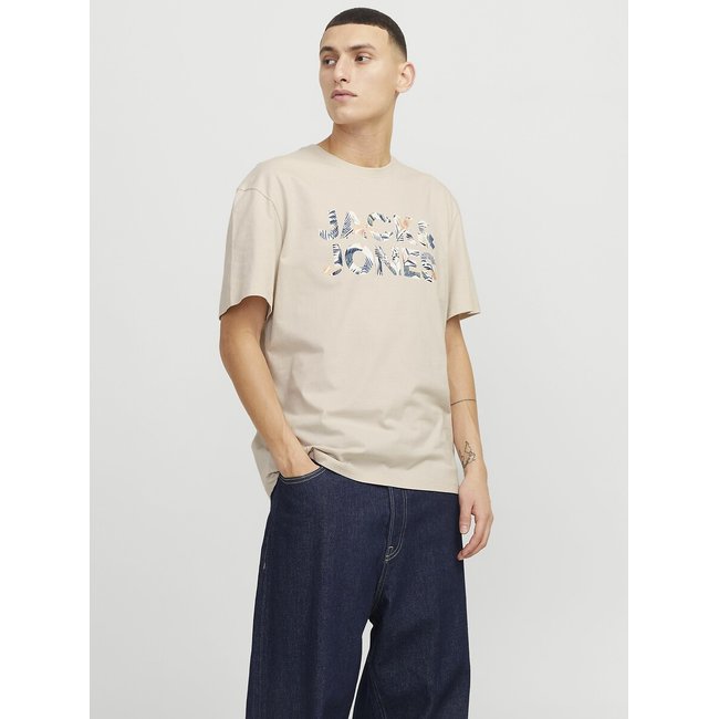 Relaxed T-Shirt with Floral Logo - JACK & JONES